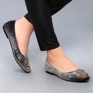 Naughty Monkey flats with beaded design size 8